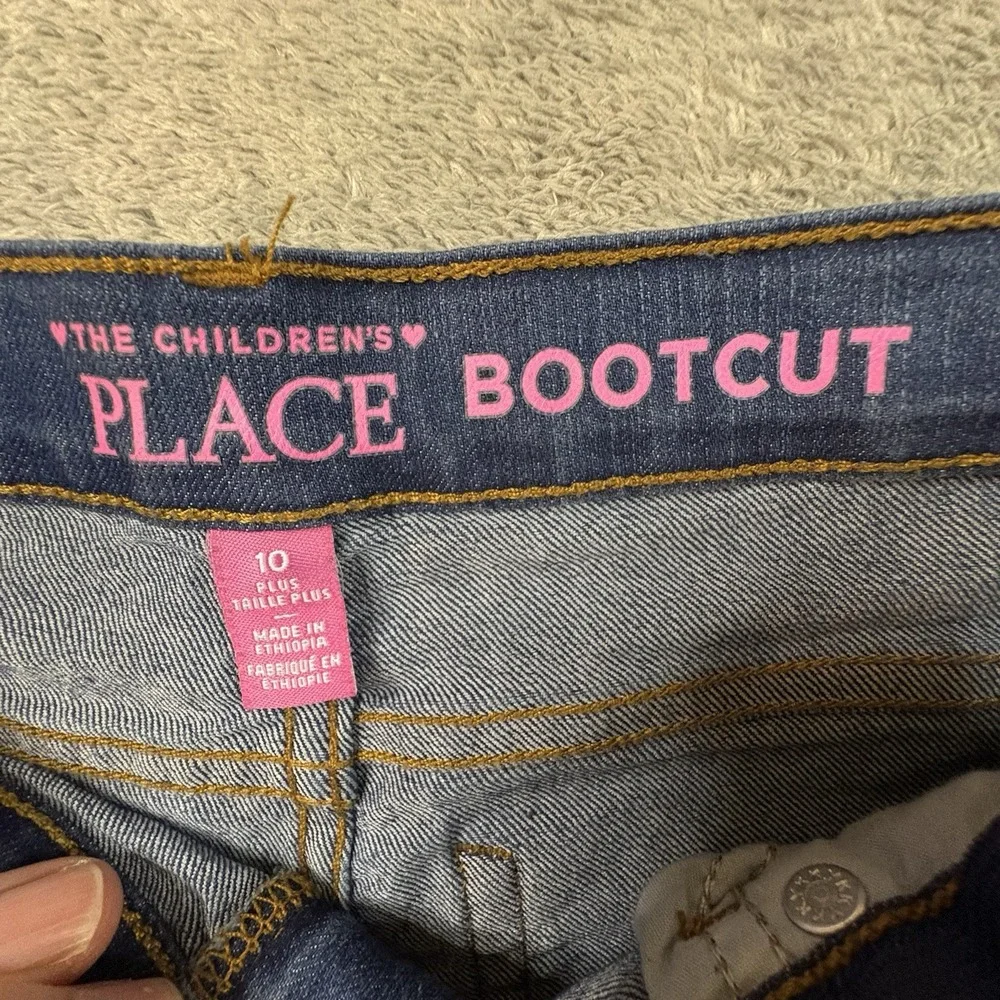 The Children's Place Girls 10 Plus (26x25.25) Blue Bootcut Stretch Jeans